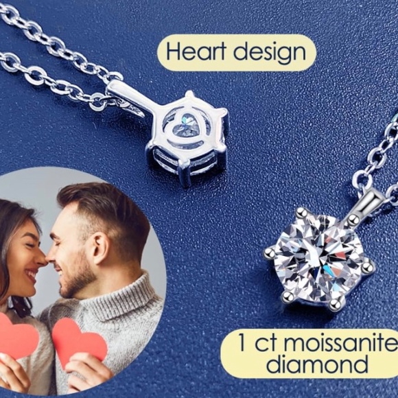 Yeetonda 1 Carat Moissanite Diamond Necklace (OFFERS WELCOME) - Picture 6 of 12